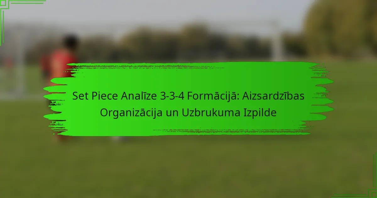 Set Piece Analīze 3-3-4 Formācijā: Aizsardzības Organizācija un Uzbrukuma Izpilde