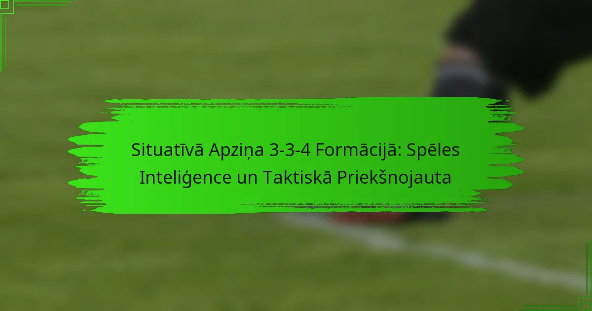 Situatīvā Apziņa 3-3-4 Formācijā: Spēles Inteliģence un Taktiskā Priekšnojauta
