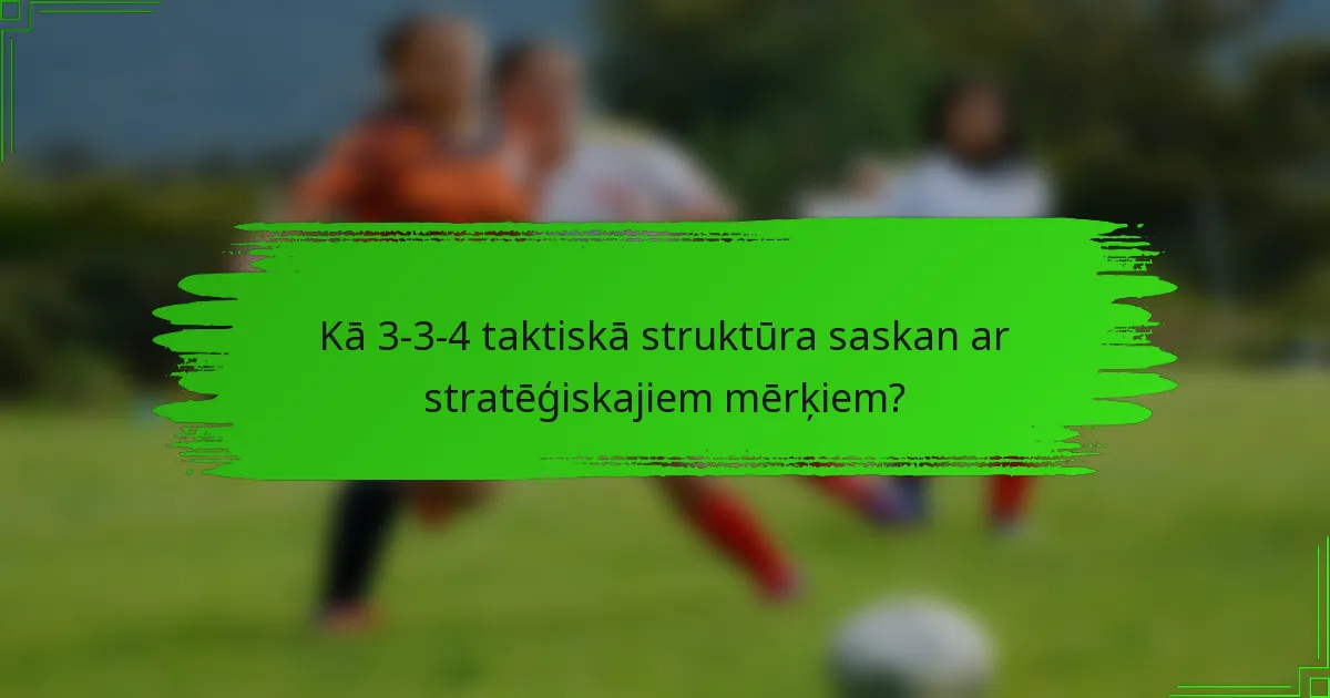 Kā 3-3-4 taktiskā struktūra saskan ar stratēģiskajiem mērķiem?